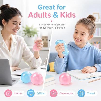 Squishy Stress Balls 2 Pcs Coconut Oil Non-Sticky Slow Rising Squeeze Ball.