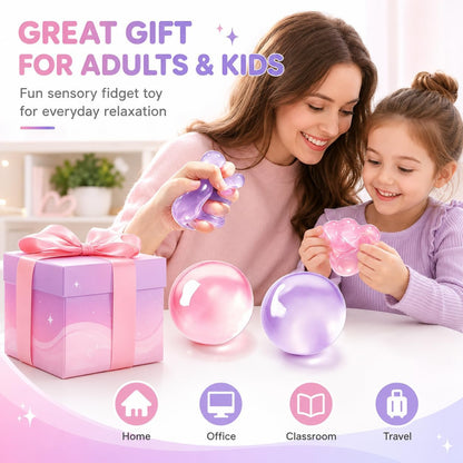 Squishy Stress Balls 2 Pcs Coconut Oil Non-Sticky Slow Rising Squeeze Ball.