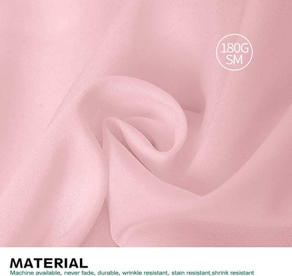 90x132 Inch Pink Tablecloth for 6-8 Foot Rectangle Tables