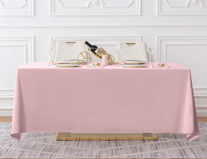 90x132 Inch Pink Tablecloth for 6-8 Foot Rectangle Tables