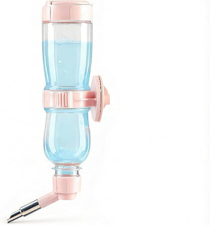 Pink 17oz/500ml No Drip Guinea Pig & Rabbit Water Bottle