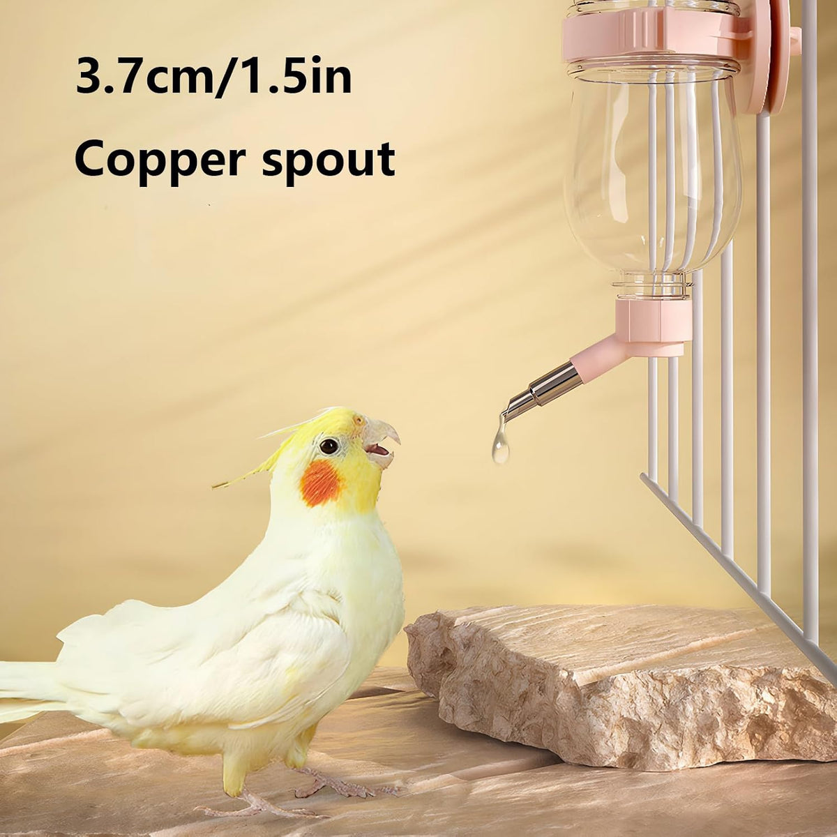 Pink 17oz/500ml No Drip Guinea Pig & Rabbit Water Bottle