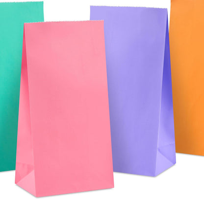 Pastel Party Favor Bags, 30-Pack (Blue, Purple, Pink, Orange)