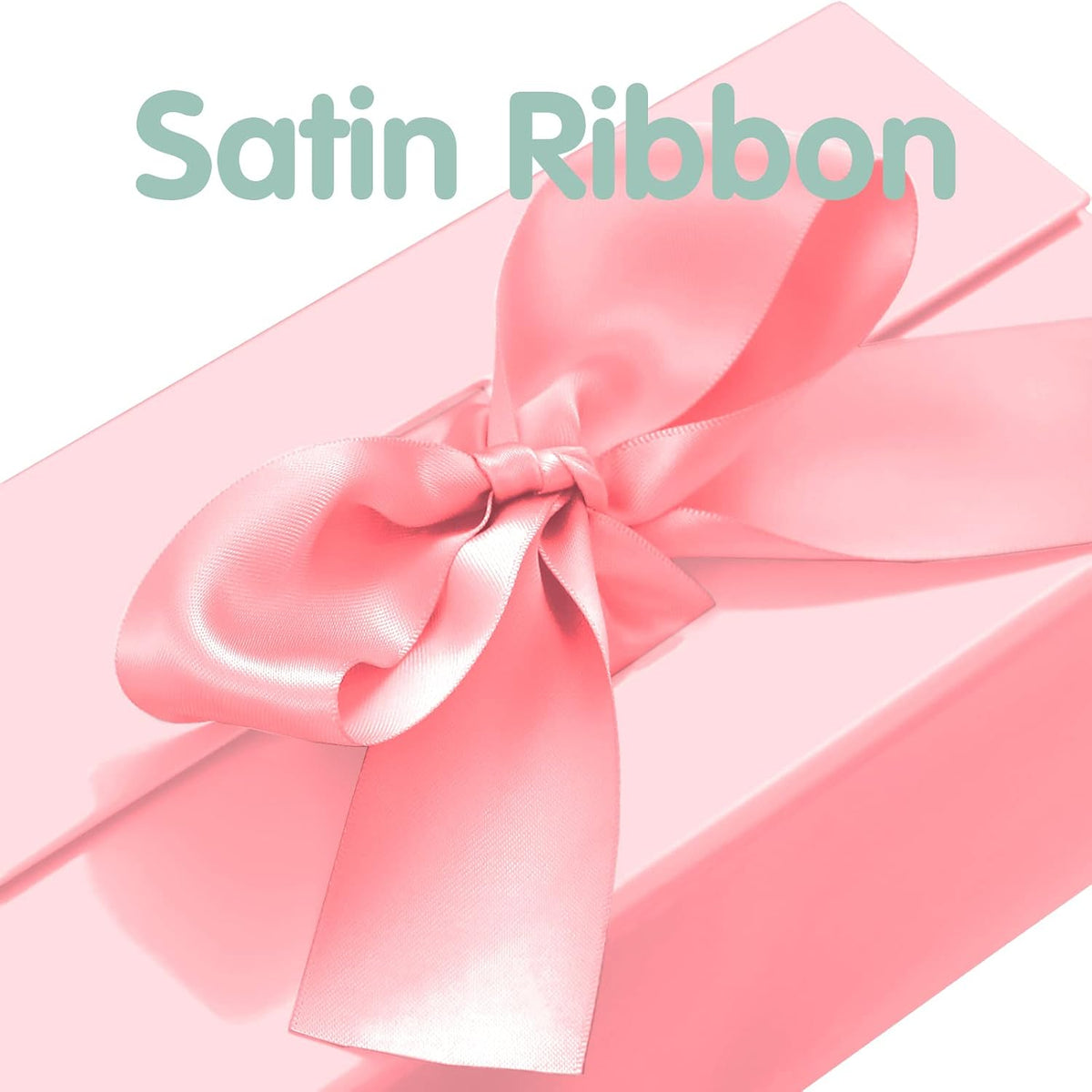 Pink Magnetic Gift Box with Lid and Ribbon 9x6.5x3.8 Inch