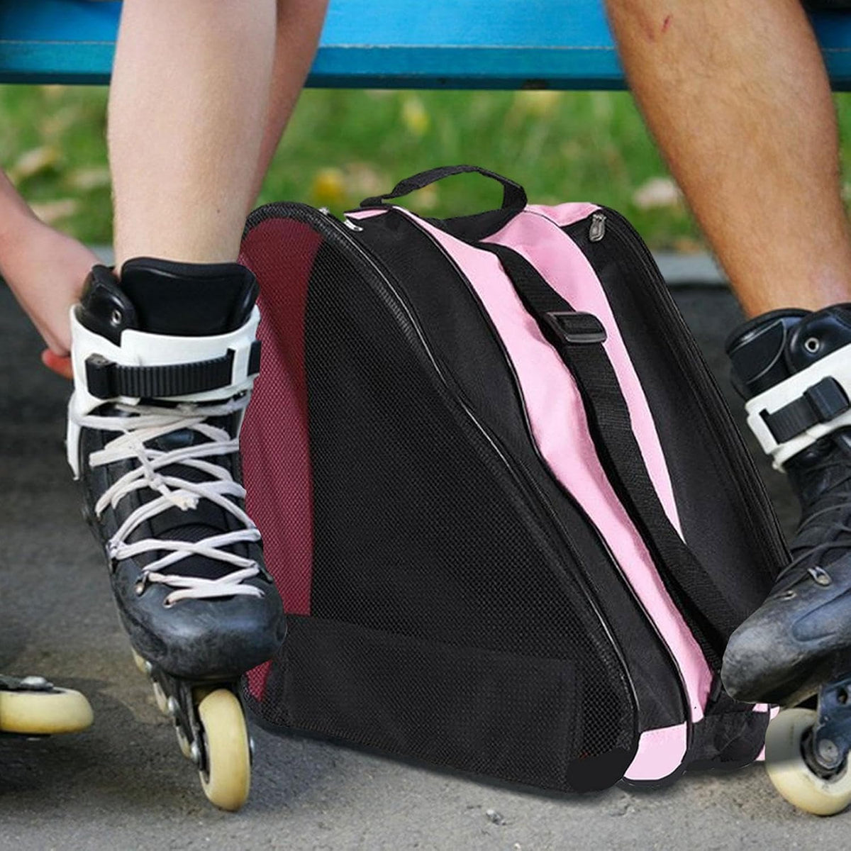 Roller Skating Bag Ice Skating Bag Lightweight Skating Shoes Carrying Bag Handbag for Figure Skates Inline Skates Accessories