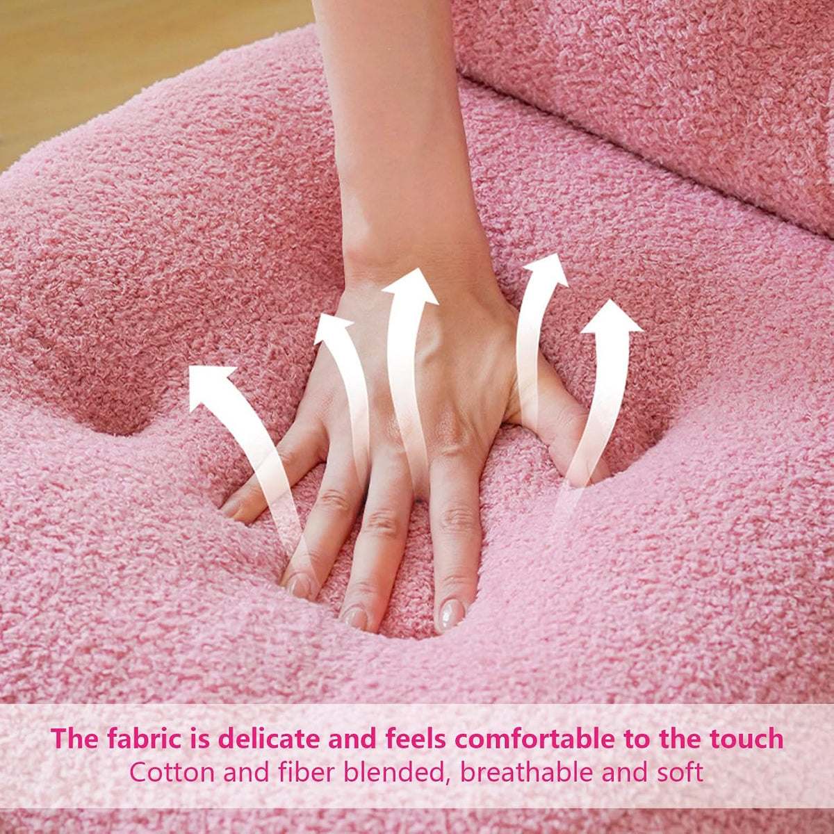 Pink Chair Cushion Non-Slip Desk Chair Cushions with Back Support Soft Plush Office Seat Pad with Ties Rocking Chairs Cushion for Office Car Home Dining Room Kitchen