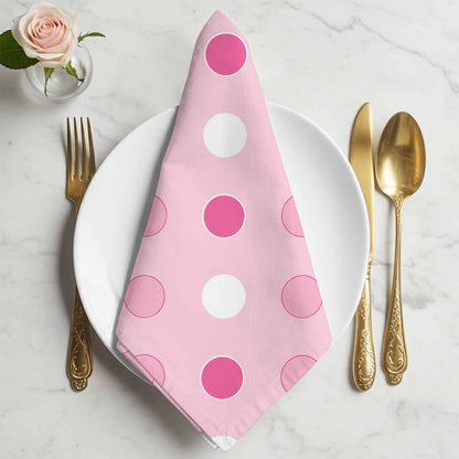 Pastel Pink Polka Dots Cloth Napkins Set of 4 Modern Minimalist Geometric Circles Spots Napkins Cloth Washable Reusable Soft Napkin for Birthday Party Wedding Dining Table Decorations 20x20 Inch