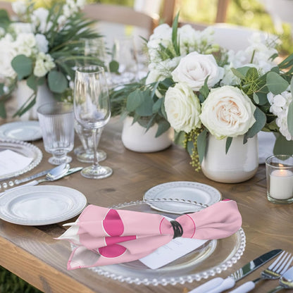 Pastel Pink Polka Dots Cloth Napkins Set of 4 Modern Minimalist Geometric Circles Spots Napkins Cloth Washable Reusable Soft Napkin for Birthday Party Wedding Dining Table Decorations 20x20 Inch
