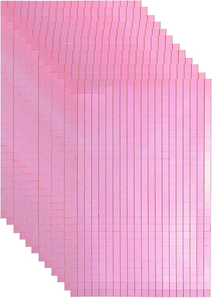 10800 PCS Glass Mirrors Disco Ball Tiles Self-Adhesive Pink Mirror Mosaic Tiles 5 x 5mm for Disco Ball, DIY Craft, KTV Decoration 18 Sheet