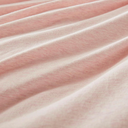 100% Jersey Knit Cotton King Size Pillowcases Set of 2, Super Soft Breathable Pillow Cases for Sleeping, Envelope Closure, Stretchy T-Shirt Fabric (Heathered Pink, King Size Pillowcase)