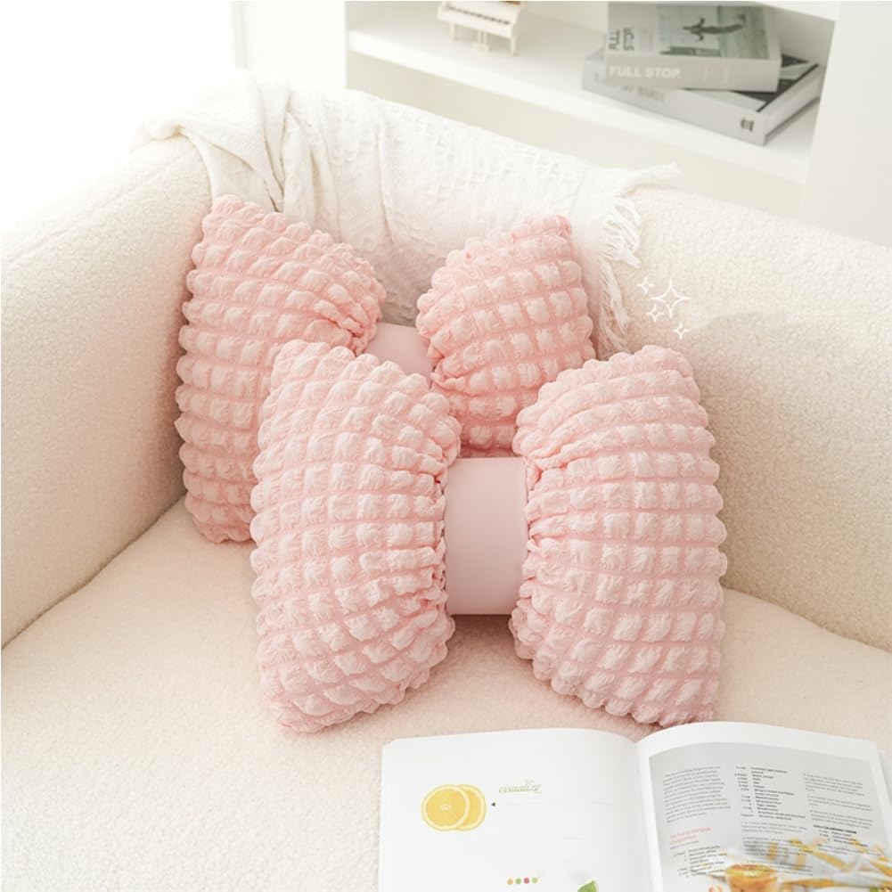 2 Pcs Bow Shaped Throw Pillow Bowknot Cushion Bow Lumbar Pillow Home Decorative Throw Pillows for Bed Couch Living Room Decor