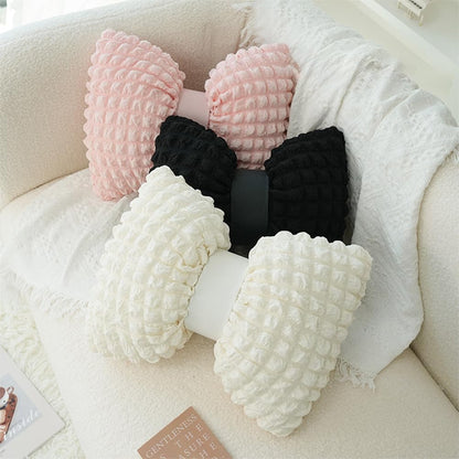 2 Pcs Bow Shaped Throw Pillow Bowknot Cushion Bow Lumbar Pillow Home Decorative Throw Pillows for Bed Couch Living Room Decor