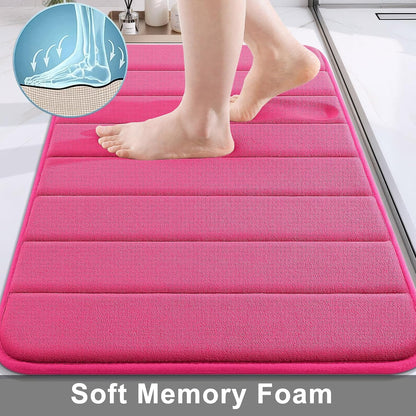 Memory Foam Bath Mat 24 x 16, Ultra Soft Absorbent Bathroom Rugs
