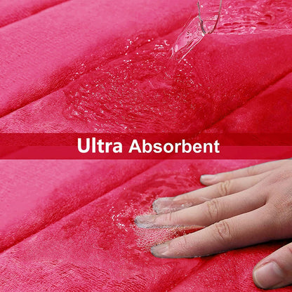 Memory Foam Bath Mat 24 x 16, Ultra Soft Absorbent Bathroom Rugs