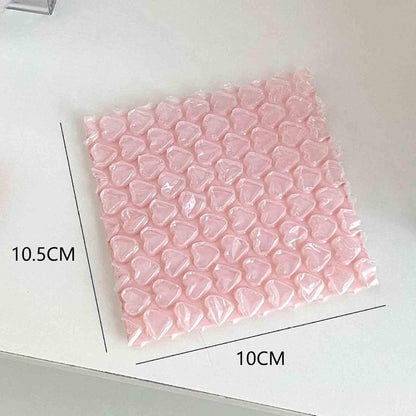 100x Love Bubble Bags Cushioning Packaging Bags Anti Static Thickening Foam Packing Bags Bubble Pouches for Shipping Storage, Pink, S