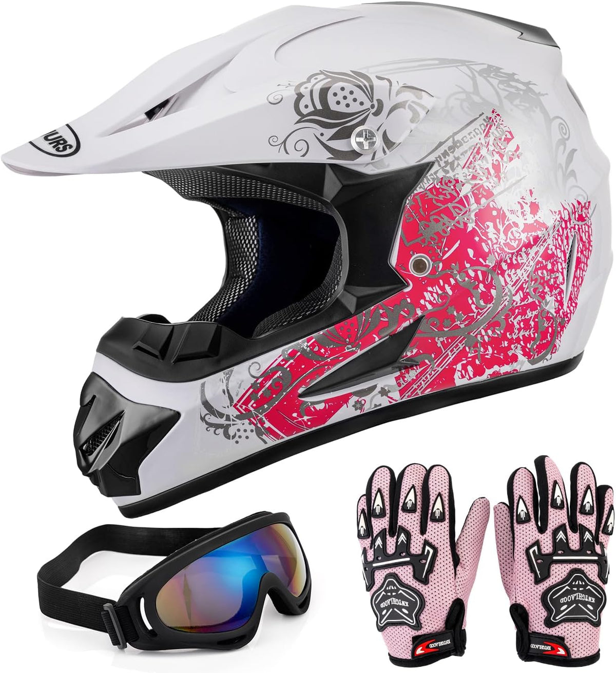 Youth Dirt Bike Helmet DOT Approved, Kids Full Face Motocross Helmet