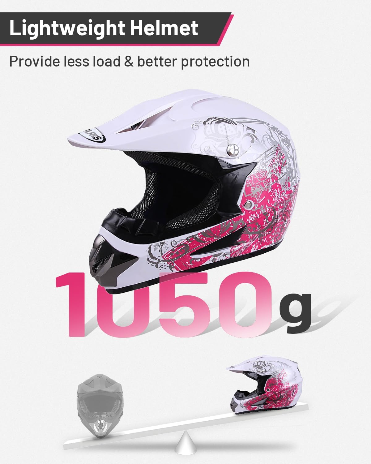 Youth Dirt Bike Helmet DOT Approved, Kids Full Face Motocross Helmet