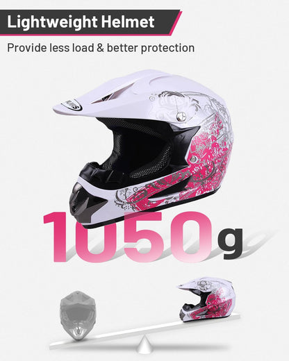 Youth Dirt Bike Helmet DOT Approved, Kids Full Face Motocross Helmet