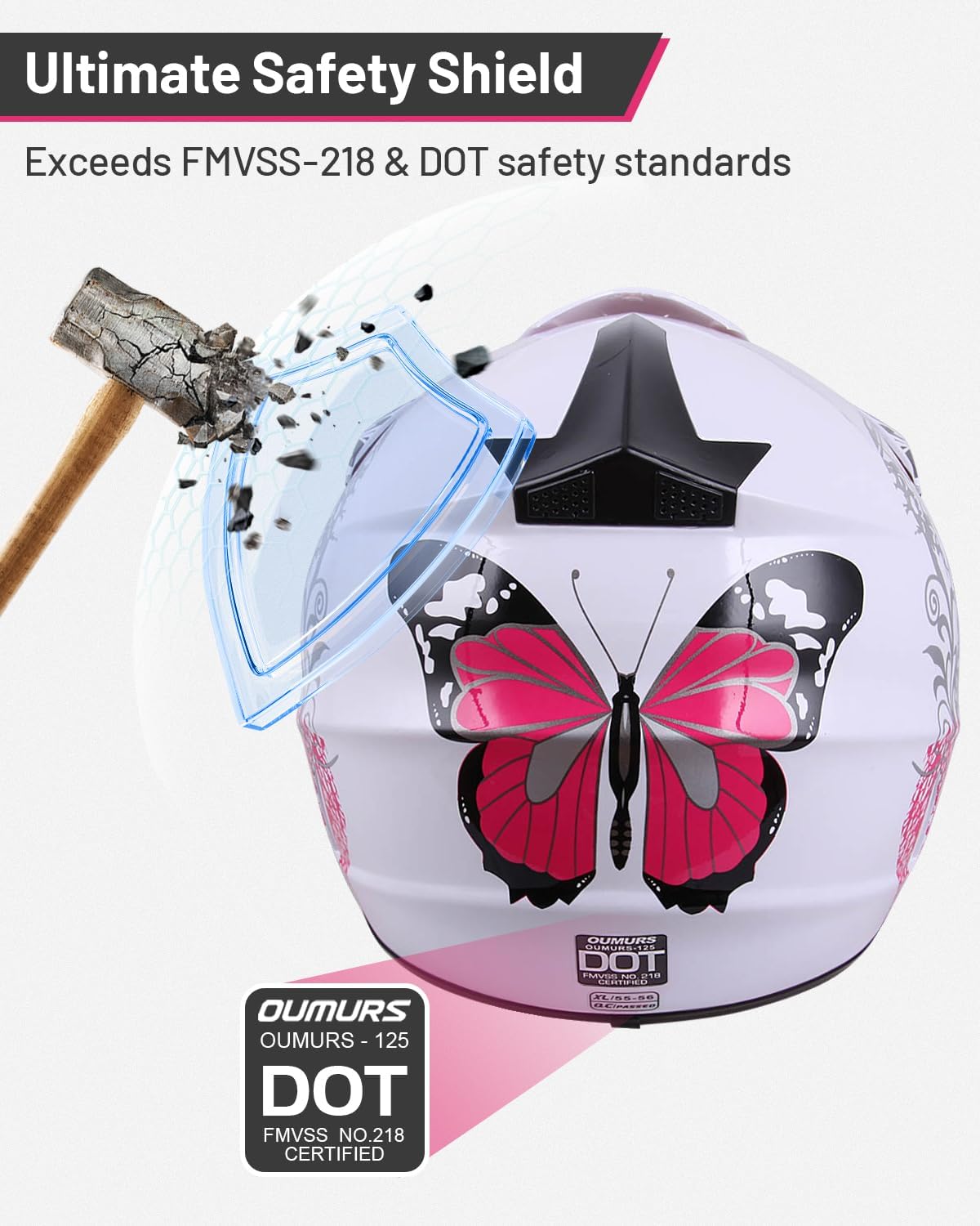 Youth Dirt Bike Helmet DOT Approved, Kids Full Face Motocross Helmet