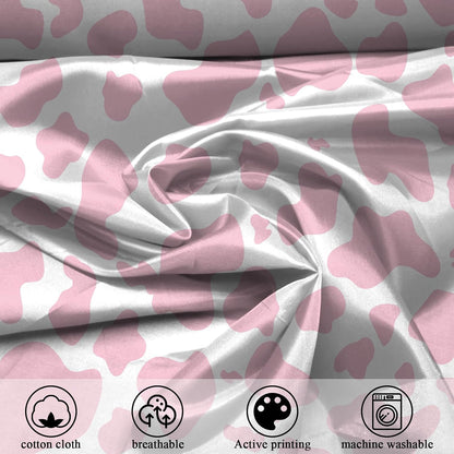 Microfiber Pillowcase 2PCS Set with Hidden Zipper,Soft and Comfortable Fabric Pillow Cases,Lightweight and Breathable,Easy to Clean (L35-Pink-Cow)