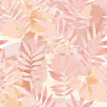 Boho Pink Tropical Plants Leaf Peel and Stick Wallpaper Easy Peel Off Stick on Adhesive Waterproof Wall Paper for Renter