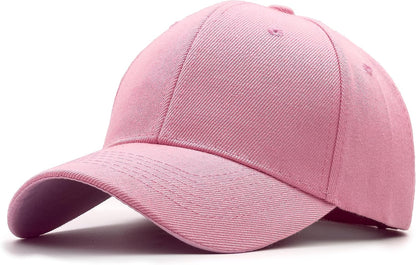 Structured Baseball Cap with Adjustable Closure - Performance Hat for Outdoor Activities (1pc Light Pink)