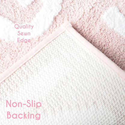 Get Naked Bath Mat Funny Cute Bathroom Rugs Get Naked Rug Shower Funny Bathroom Decor Fun Cute Bath Mat Non-Slip Washable College Light Pink White 17x24
