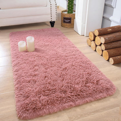 Chicrug Soft Runner Rug for Bedroom Living Room Plush Fluffy Rug 2x4