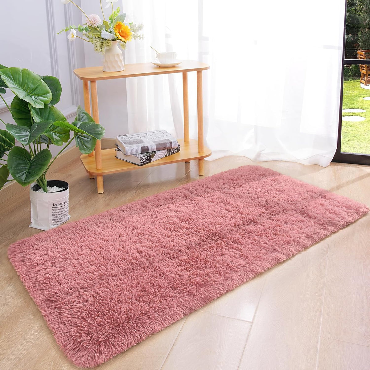 Chicrug Soft Runner Rug for Bedroom Living Room Plush Fluffy Rug 2x4