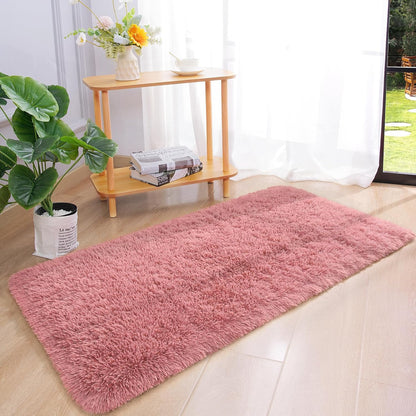 Chicrug Soft Runner Rug for Bedroom Living Room Plush Fluffy Rug 2x4