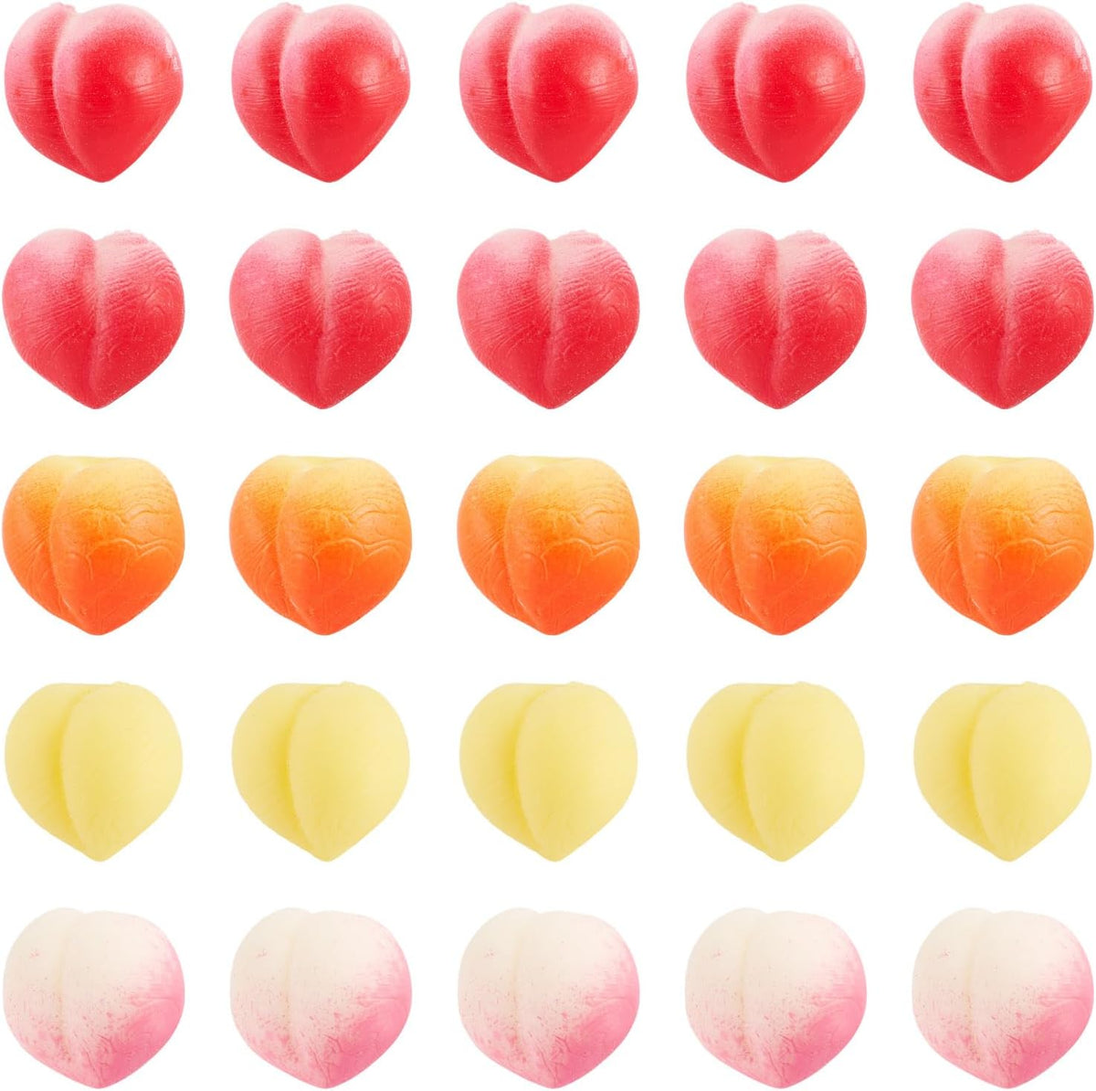 30pcs Tiny Peach Figurine Miniature Peaches Fake Peach Decoration Fruit Miniature Micro Landscape Garden Dollhouse Simulation Fruit for Home Kitchen Party Decoration 13mm