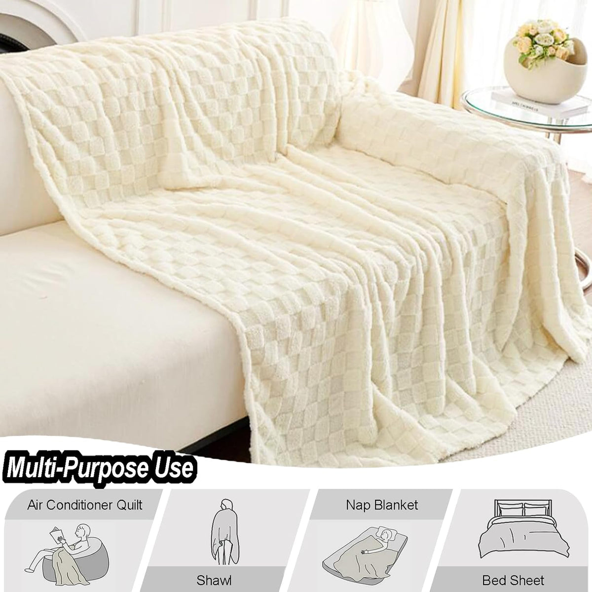 Soft Sofa Throw Blanket 1 2 3 4 Seater Nordic Style Plush Couch Covers L U Shape Corner Anti Slip Sofa Cover Tear Resistant Blankets for Sofas Large/Camping Outdoor(180X150cm,Pink)
