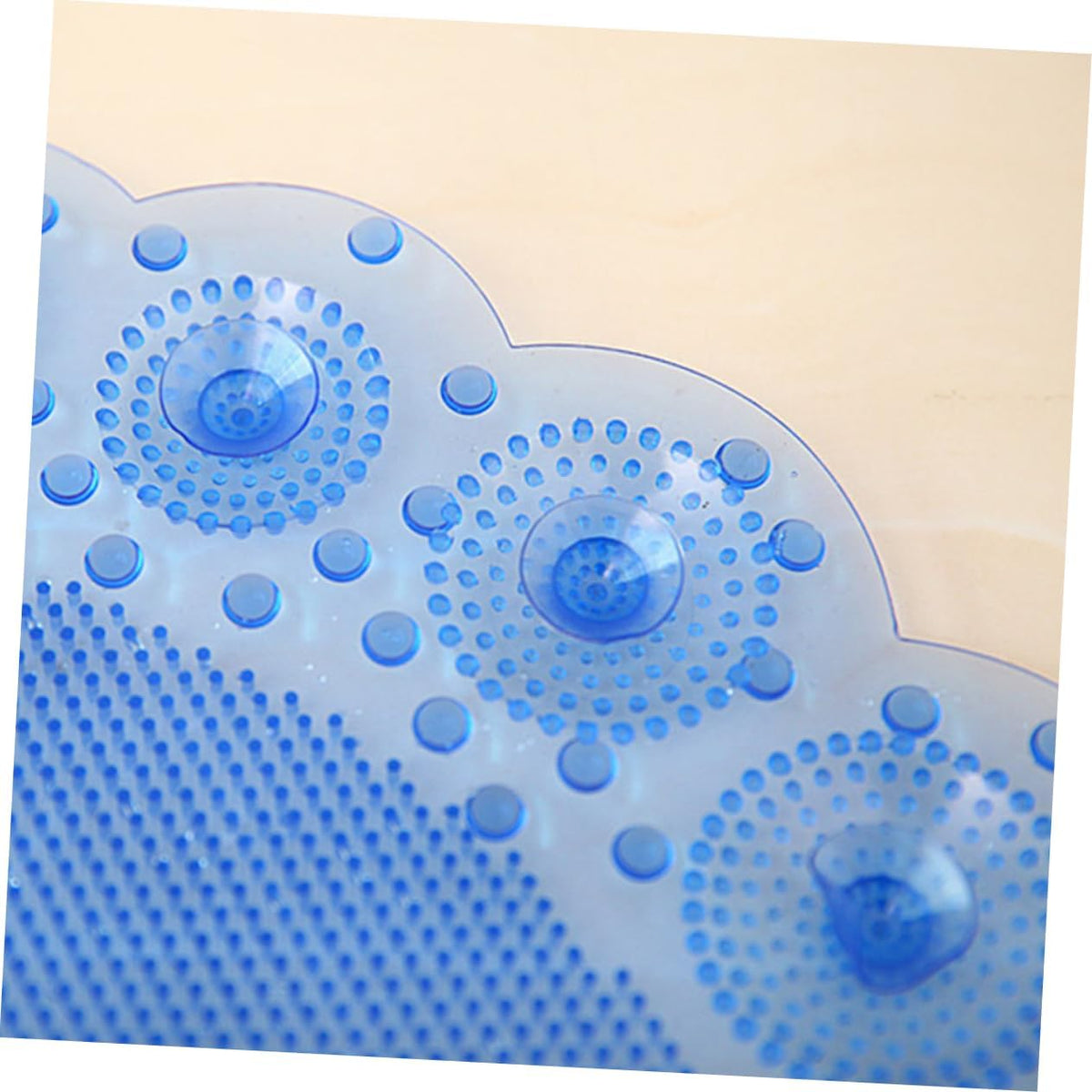 Pink PVC Bathroom Mat with Suction Cup Design for Floor Safety