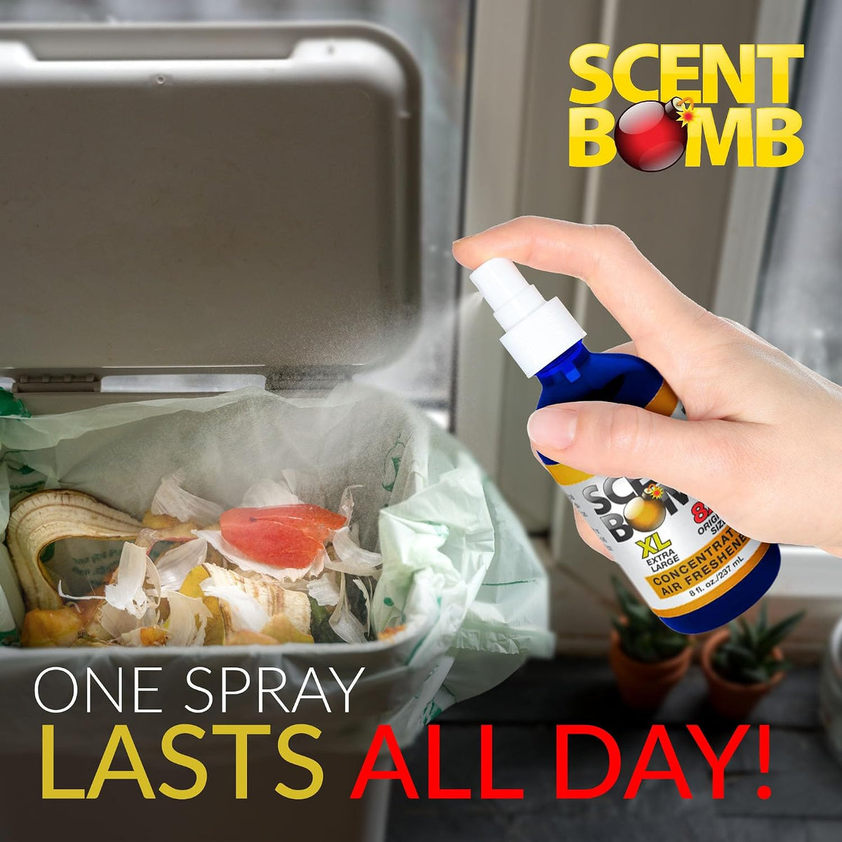 Spray, Long-Lasting Odor Eliminator for Home & Car, Effective Deodorizer Spray for Kitchen, Bathroom, Fresh Room Spray & Smell Neutralizer, Peach