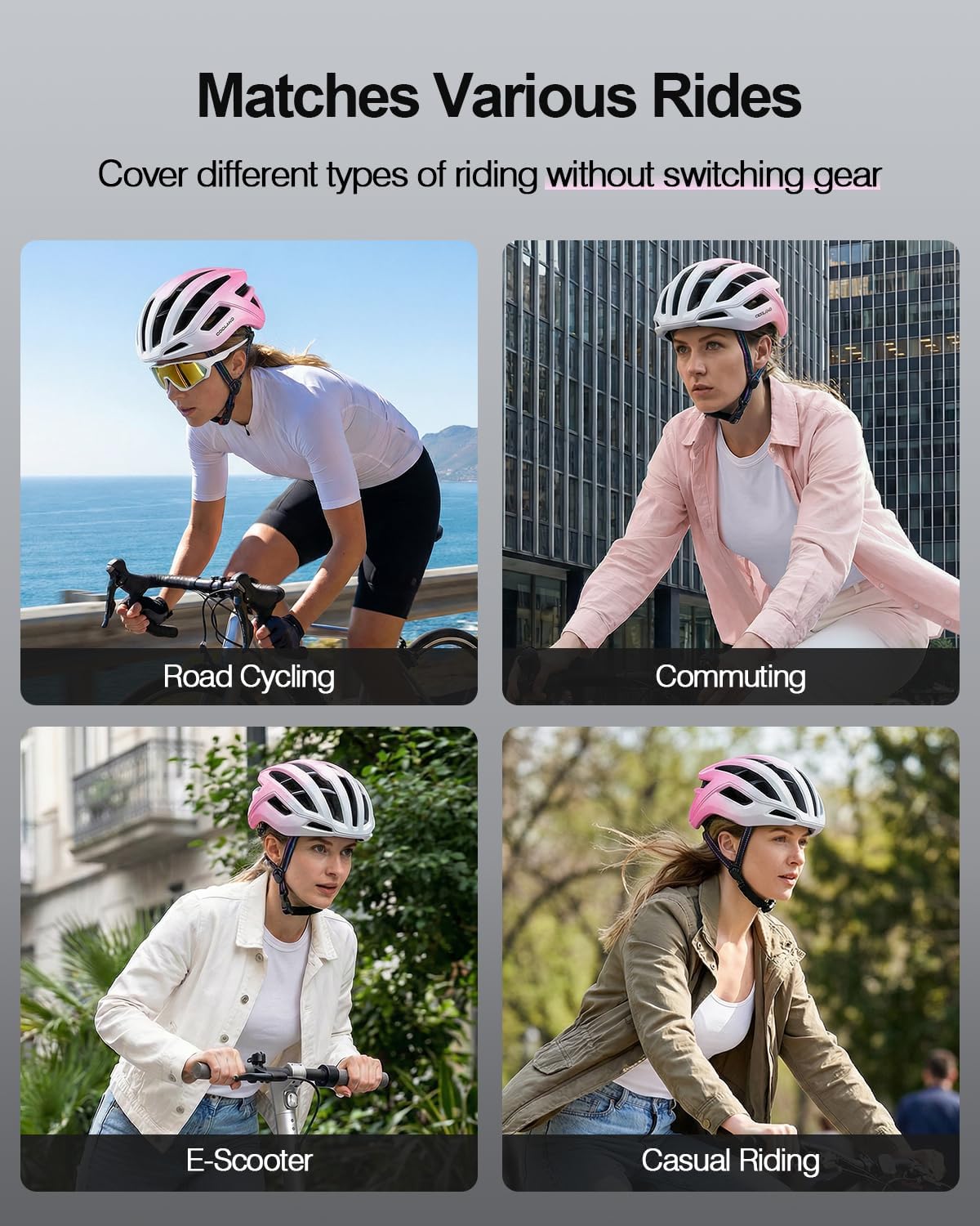 Adult Bike Helmet for Men & Women, Super Ventilation for Commuting