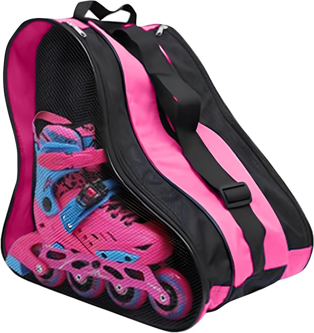 Ice Skate Bag, Large Capacity Skating Bag for Quad, Inline, Rollerblade, Figure & Ice Hockey Skates Protective Accessories for Girls