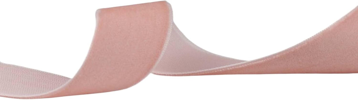 Velvet Ribbon for Gift Wrapping Christmas Decoration (05 (Light Peach), 1" (25mm) x 5 Yards)