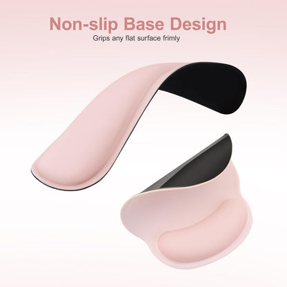 Wrist Rest Support for Mouse Pad&Keyboard Set, Chalk Pink