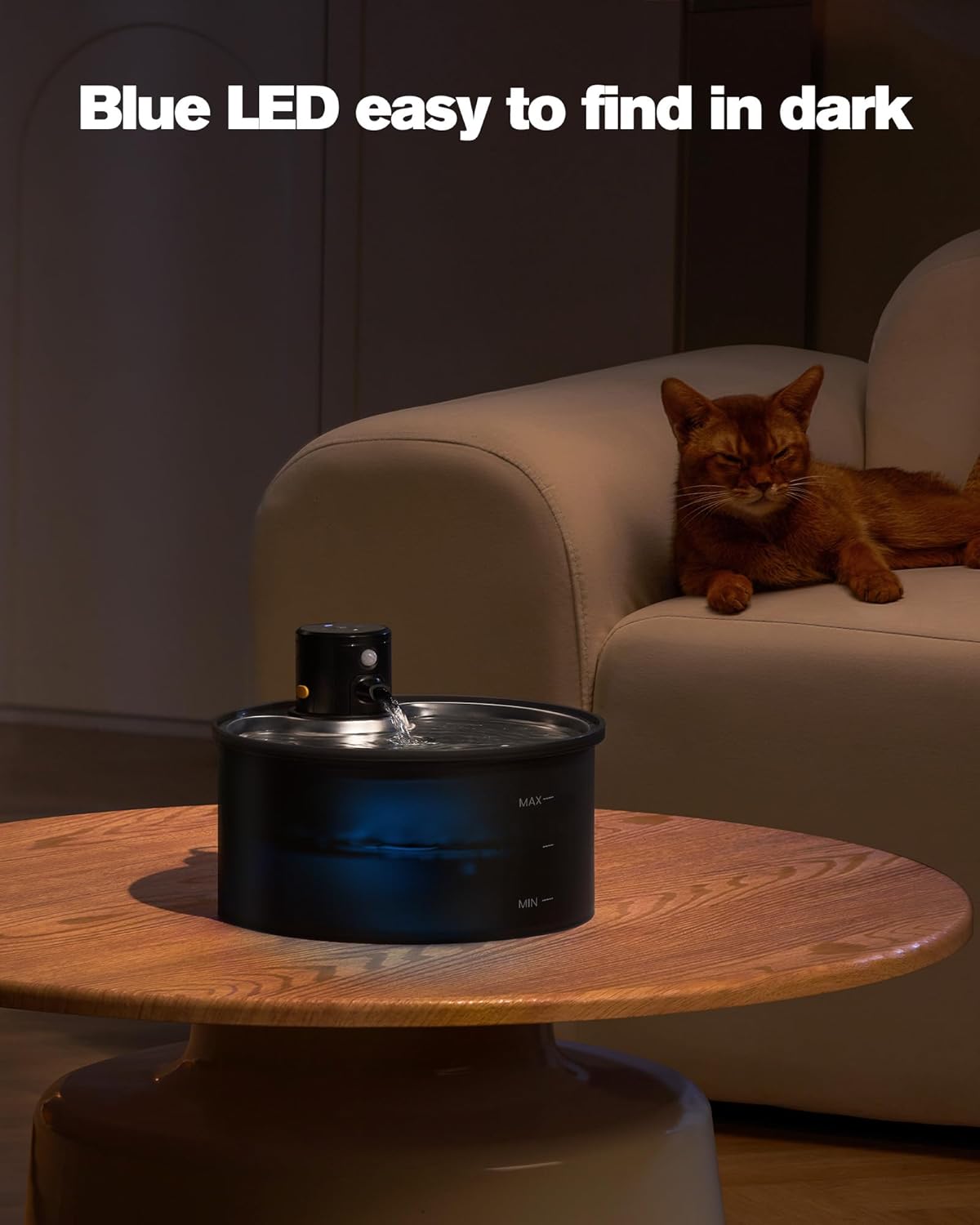 Wireless Cat Water Fountain Cordless: 108oz Battery Operated Cat Fountain | 3.2L Automatic Pet Water Dispenser Rechargeable Drinking Fountains for Cats Indoor with Motion Sensor Multiple Cats and Dogs