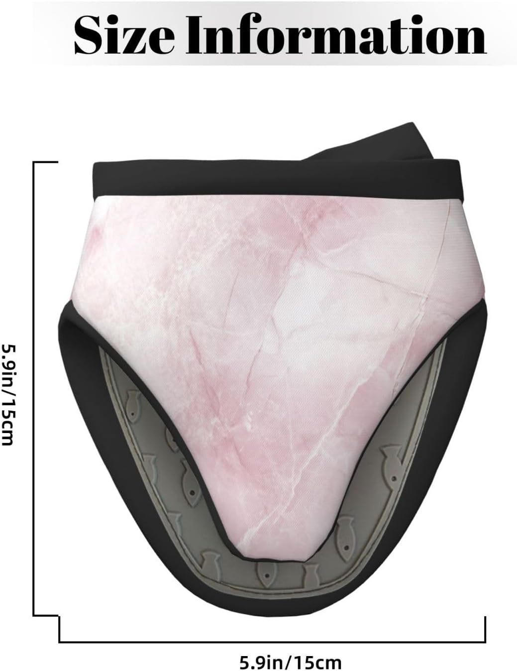 Mini Oven Mitts Light Pink Marble Abstract 2-Pack Set Silicone Grip Kitchen Gloves Heat Resistant 5.9”x5.9” Hanging Loop Mittens for Cooking Baking BBQ Oven Mitt