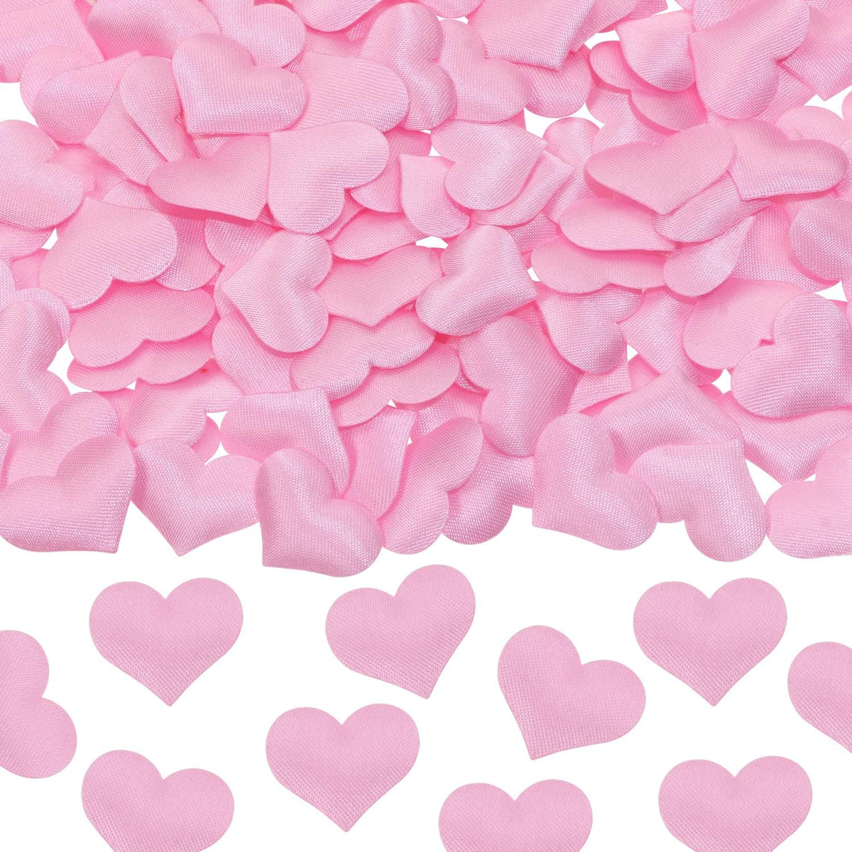 200Pcs Sponge Confetti Flower Decor Heart Shape Petals Table Wedding Decoration Glitter Scatter for Wedding Party Valentine's Day Scatter Ponge Petal Confetti (Pink)