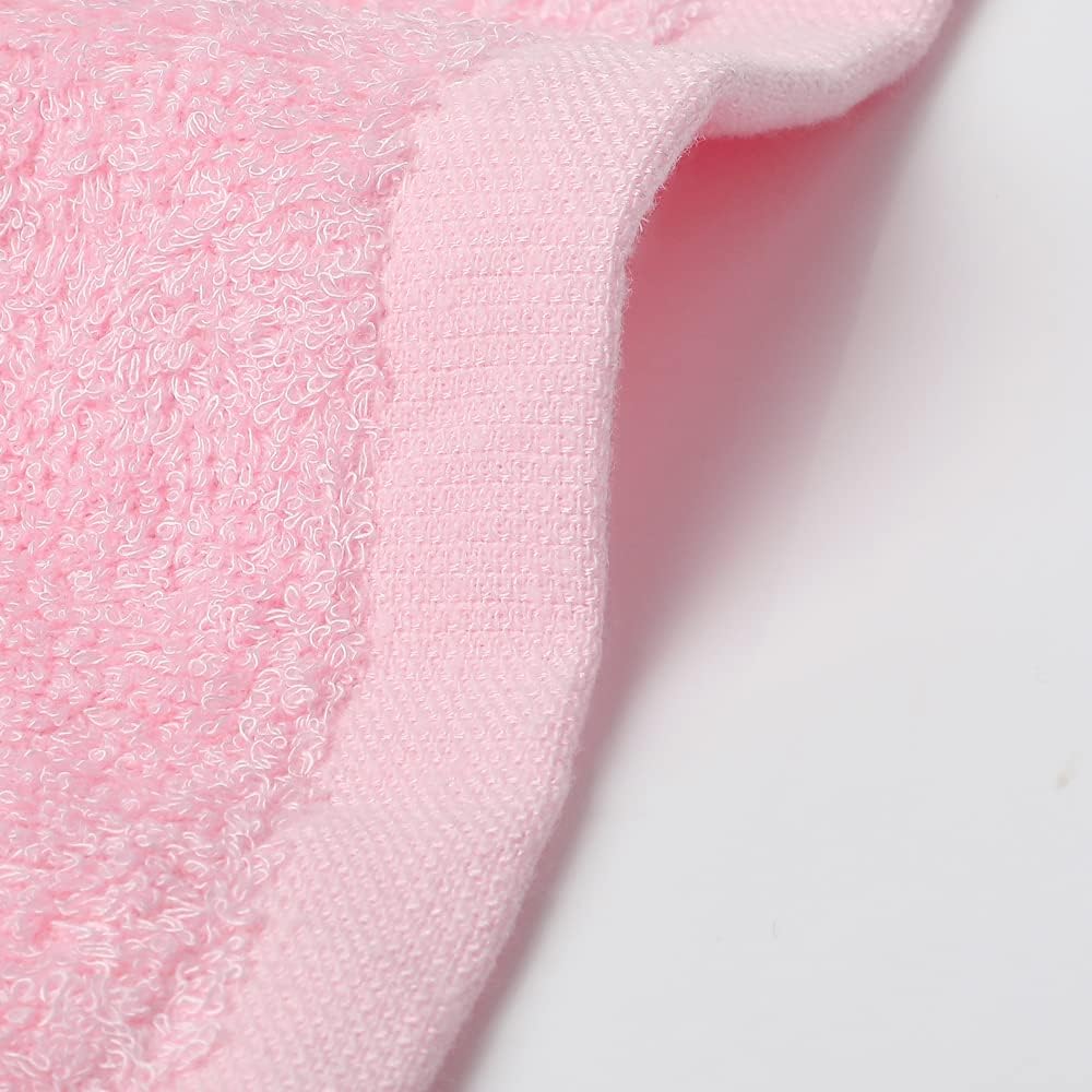 Washcloths Towel Set 10 Pack Baby Rayon Derived from Bamboo Wash Cloth for Bathroom-Hotel-Spa-Kitchen Multi-Purpose Fingertip Towels and Face Cloths 10'' x 10'' - Pink