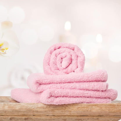 Washcloths Towel Set 10 Pack Baby Rayon Derived from Bamboo Wash Cloth for Bathroom-Hotel-Spa-Kitchen Multi-Purpose Fingertip Towels and Face Cloths 10'' x 10'' - Pink