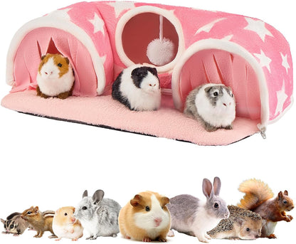 Guinea Pig Tunnel, Small Animal Hideaway Tube Toy