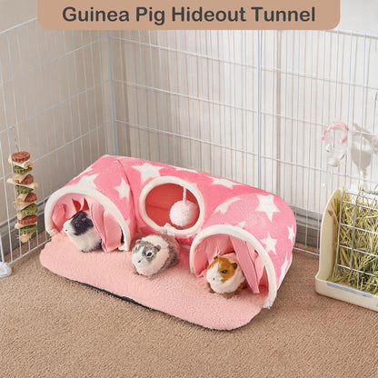 Guinea Pig Tunnel, Small Animal Hideaway Tube Toy