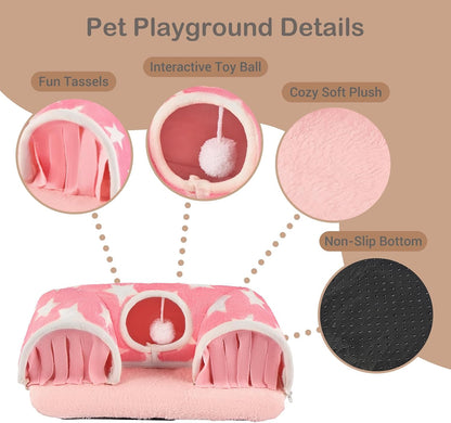 Guinea Pig Tunnel, Small Animal Hideaway Tube Toy