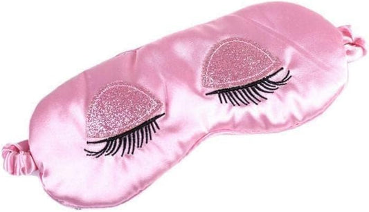 Pink Eye Mask for Sleeping, Satin Blindfold Silk Sleep Mask Smooth Soft Breathable Travel Eye Cover Eyeshade with Elastic Strap for Women and Girls, Sleep Masks