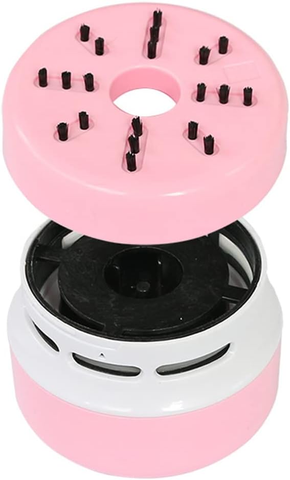 Cleaning Brush Handheld Portable Mini Coffee Table Home Desktop Vacuum Cleaner (Pink)