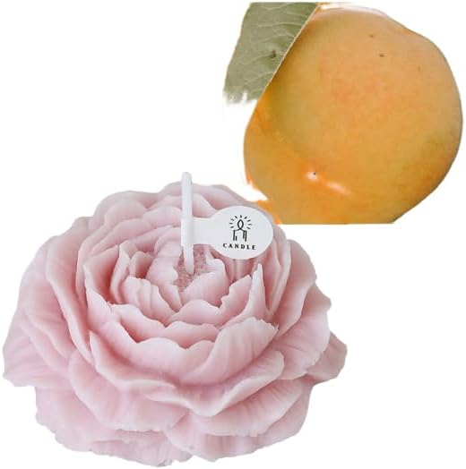Aromatherapy Peony Candle Aromatherapy Ornaments Living Room Bedroom-White Peach (Regular)