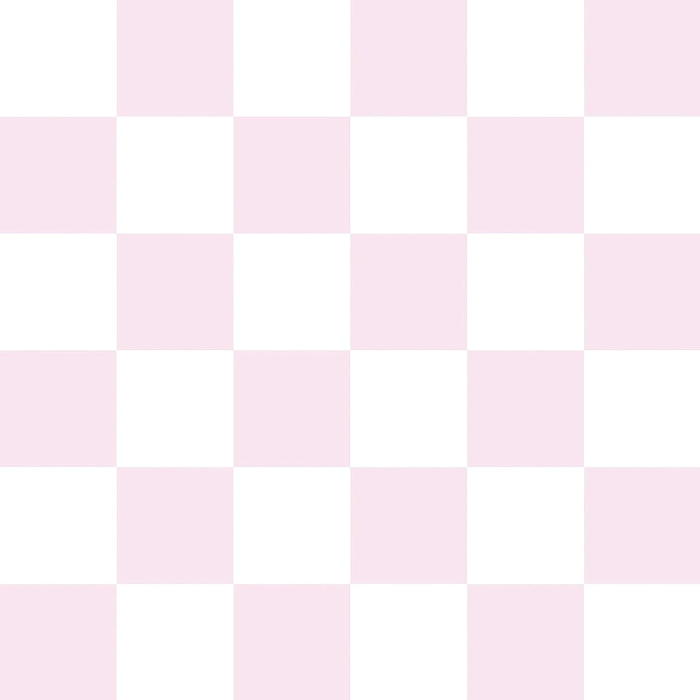 Pink Checkered Wallpaper Peel and Stick Pink White Modern Geometric Wallpaper Checkered Contact Paper Waterproof Funky Checkerboard Wallpapers for Girls Kid Bedroom Countertops 17.5"x120"